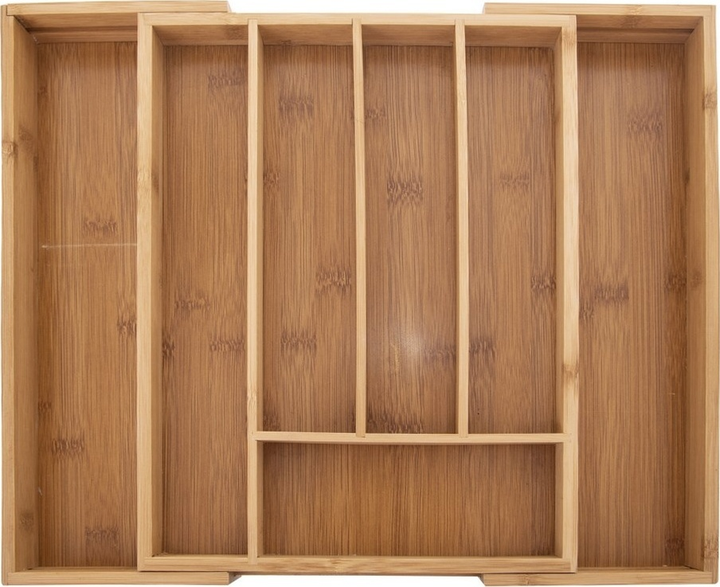 Wkład na sztućce do szuflady Orion rozsuwany bambusowy Brązowy 35.5 x 26 cm (8592381157548) - obraz 4