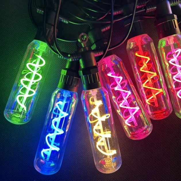Уличная светодиодная гирлянда "Удлинненые лампы спираль" декоративное LED освещение для фасадов деревьев и праздничного оформления (IM9229) - Фото 3 Уличная светодиодная гирлянда "Удлинненые лампы спираль" декоративное LED освещение для фасадов деревьев и праздничного оформления (IM9229) - изображение 3