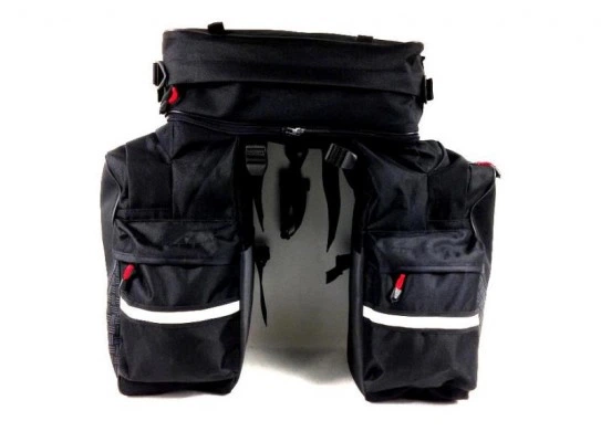 Велосумка на багажник Spencer Triple Bag 3-х секційна 42л, чорний (SAKB10) - зображення 2