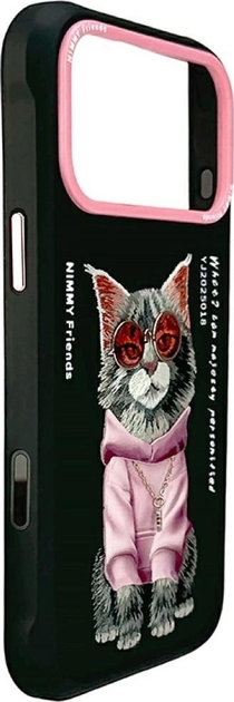 Etui plecki Nimmy Glasses Cool Cat do iPhone 17 Pro Black (6971080313646) - obraz 4