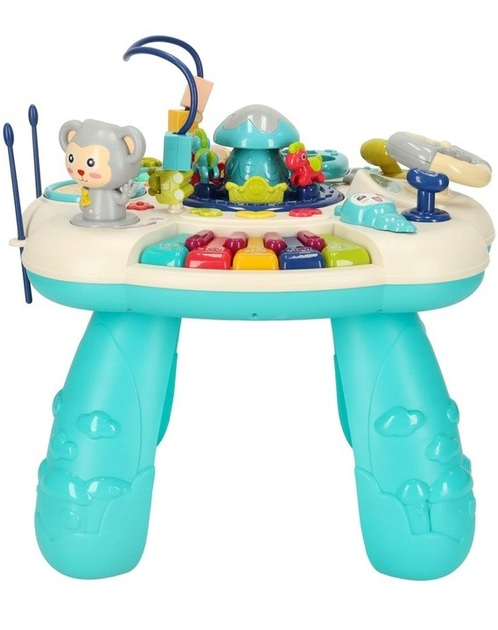 Розвивальний столик KIK Піаніно сортер телефон барабани зі звуком Бібі-інн Блакитний KX3601_1 (5903039753099) - зображення 3