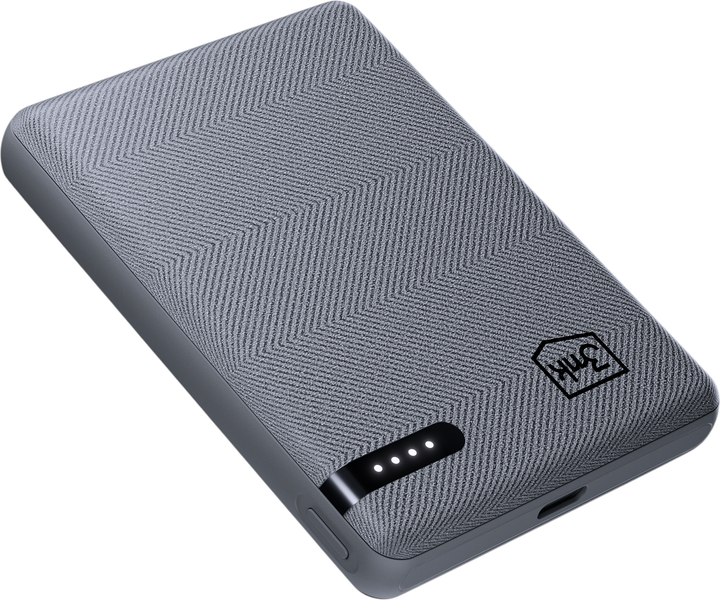 УМБ 3MK Pocket Powerbank 5000 mAh 12W Gray (5903108605410) - зображення 3