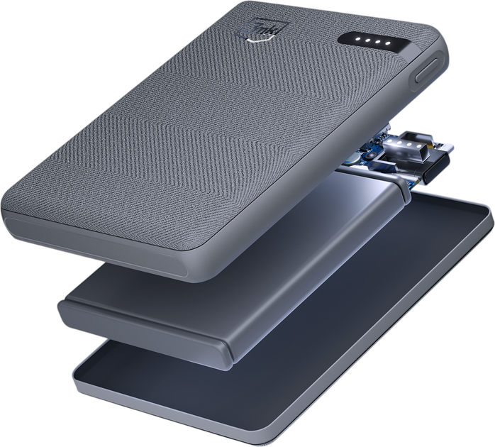 УМБ 3MK Pocket Powerbank 5000 mAh 12W Gray (5903108605410) - зображення 5