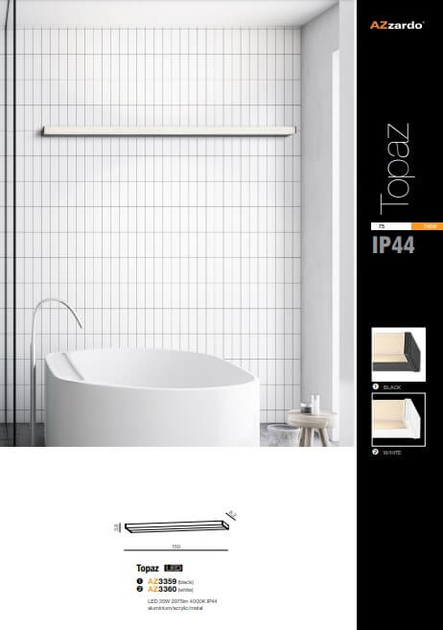 Настінний світильник AZzardo TOPAZ AZ3360 - зображення 2