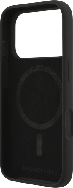 Etui Karl Lagerfeld Silicone Karl&Choupette Ring MagSafe do Apple iPhone 17 Pro Max Black (3666339549565) - obraz 7