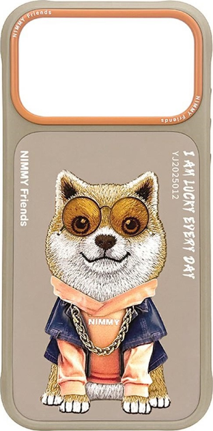 Etui plecki Nimmy Glasses Cool Dog do iPhone 17 Pro Max Beige (6971080313615) - obraz 1