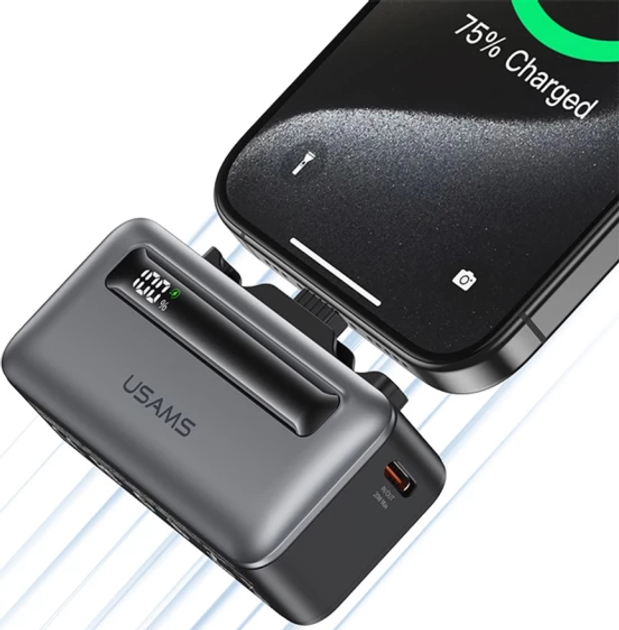 Powerbank Usams US-CD233 4500mAh 20W Black (6958444992273) - obraz 3