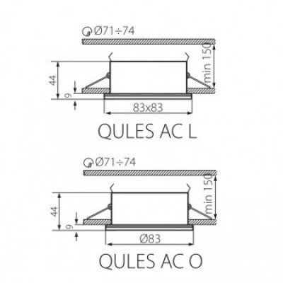Точечный светильник Kanlux QULES AC L-C 26302 - изображение 2