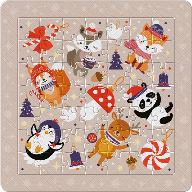 Пазлы Interdruk Christmas Cute animals трёхслойные 49 деталей (376350) - Фото 2 Пазлы Interdruk Christmas Cute animals трёхслойные 49 деталей (376350) - изображение 2