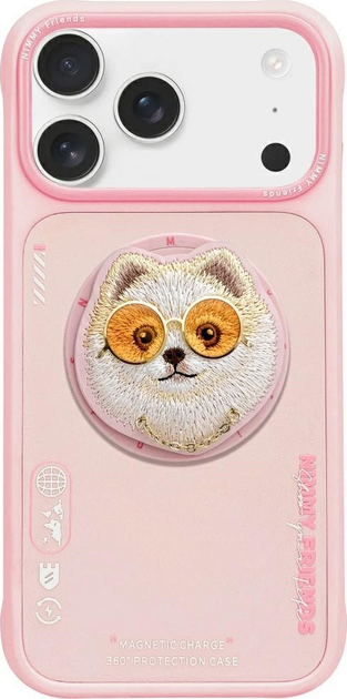 Etui plecki Nimmy Glasses Cool Dog MagSafe do iPhone 17 Pro Pink (6971080314490) - obraz 1