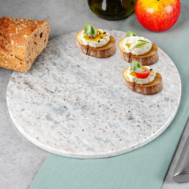 Deska do krojenia i serwowania Vilde marmurowa Beżowa 28 cm (8720573611619) - obraz 4