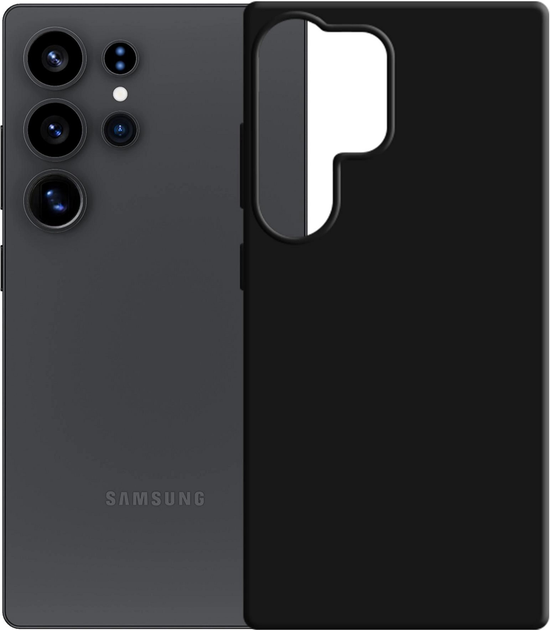 Etui 3MK Silicone Case do Samsung Galaxy S25 Ultra Black (5903108628730) - obraz 1