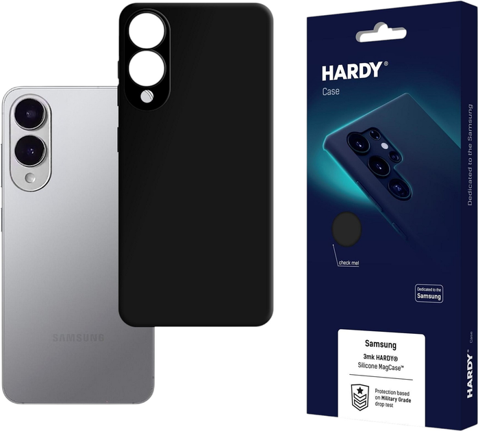 Etui 3MK HARDY Silicone MagCase do Samsung Galaxy S25 Edge Black (5903108651981) - obraz 6