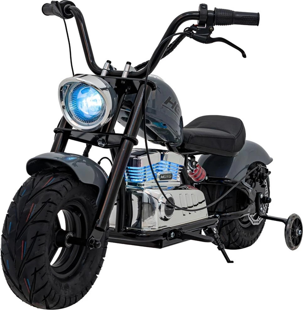 Електричний мотоцикл для дітей Chopper Warrior Сірий (5903864944549) - зображення 1