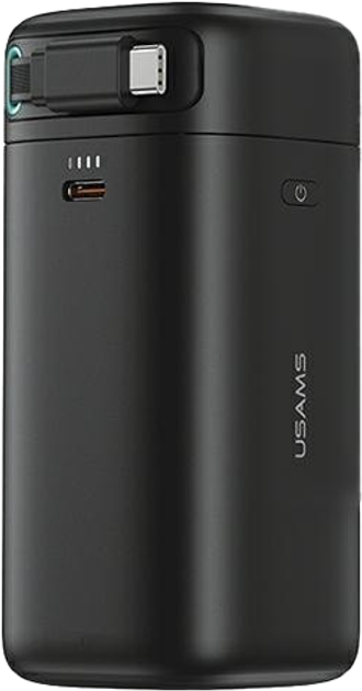 УМБ Usams US-CD217 XMF Lightning Retractable 18000 mAh PD 45W Black (6958444907635) - зображення 2