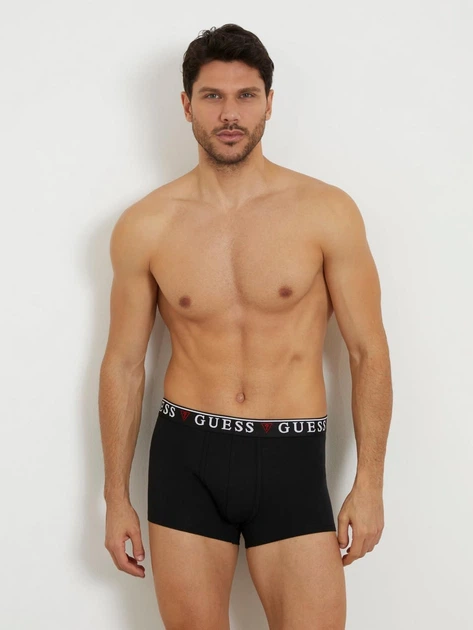Набір трусів боксерів чоловічих бавовняних Guess 188718827 2XL 3 шт Сірий/Білий/Чорний (1159846863) - зображення 5