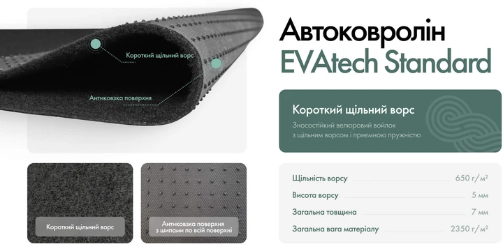 Ворсовые коврики EVAtech Standard в салон авто для Dodge Caliber 2006-2012 1 поколение Htb EU черный кант (DE1438C5LA2VEB) - изображение 3