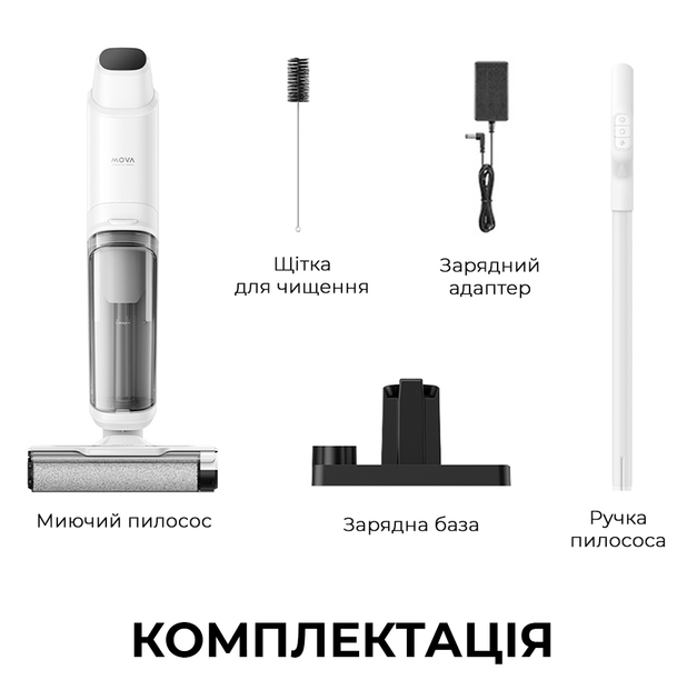 Акумуляторний миючий пилосос Mova K10 (BVC-T8A) - зображення 11