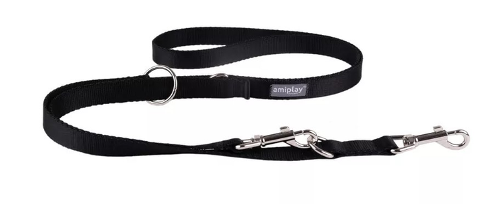 Smycz Amiplay Popular L 6w1 Czarny (5907563314351) - obraz 1