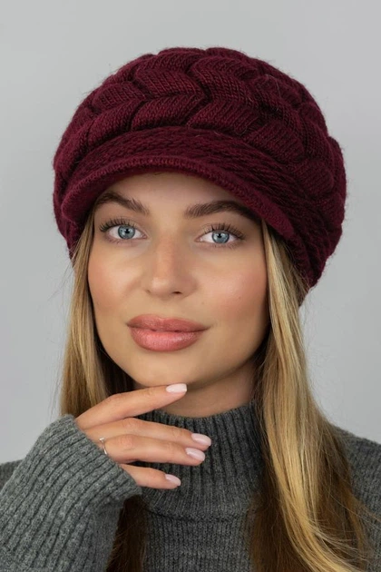 Зимняя кепка двухслойна Клариса BRAXTON 5518 бордовый 56-59р - Фото 3 Зимняя кепка двухслойна Клариса BRAXTON 5518 бордовый 56-59р - изображение 3