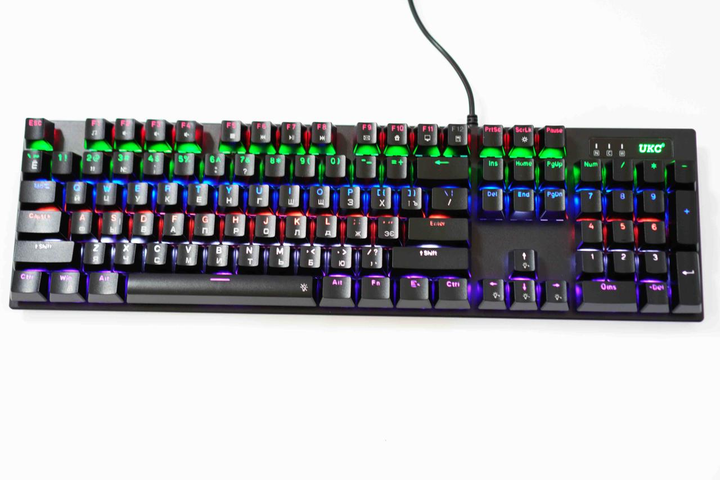 Клавіатура механічна ігрова K101 з підсвіткою RGB, дротова клавіатура для ПК і ноутбука. - Фото 4 Клавіатура механічна ігрова K101 з підсвіткою RGB, дротова клавіатура для ПК і ноутбука. - зображення 4