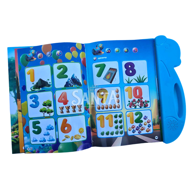 Інтерактивна книга Чарівний вімельбух WToys укр мова 10 тем цифри