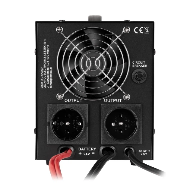 Источник бесперебойного питания (ИБП) KEMOT PROsinus-1500/24-LFP4 24V (1050W / 1500VA) Черный (URZ3427-24-LFP4) - изображение 4