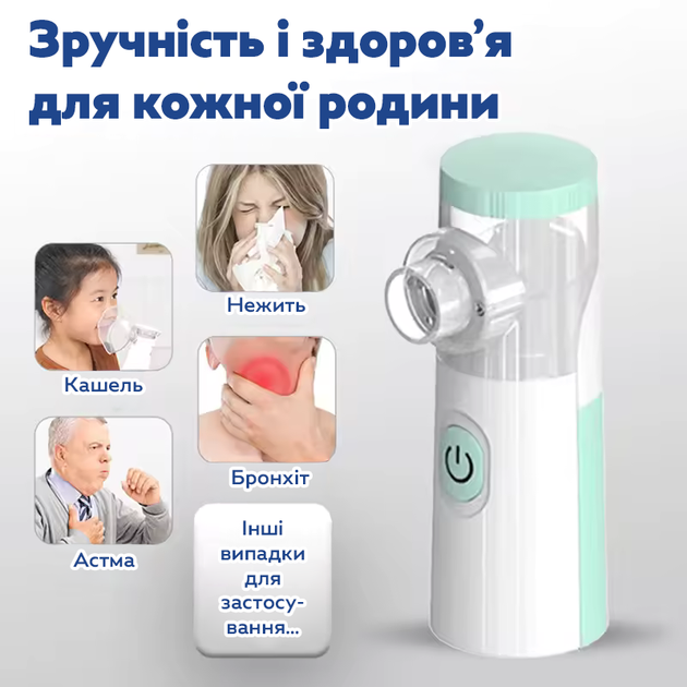 Портативний небулайзер-інгалятор Mesh JSL-W303 - изображение 5