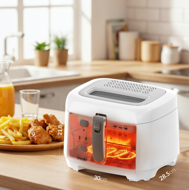 Фритюрниця Mesko MS 4908 G, 2,5 л, 1800 Вт, з терморегулятором, знімною чашею для олії, фільтром у кришці, захист від перегріву, Польща - изображение 15