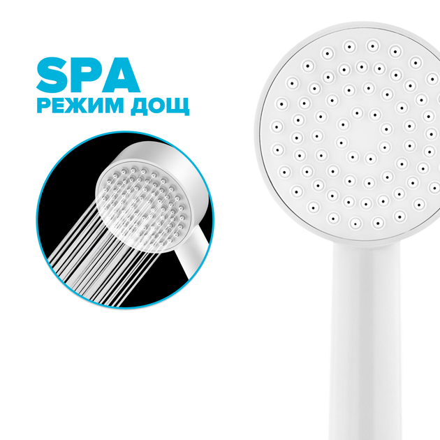 Душевая лейка DROP SPA1F-WHT белая - изображение 2