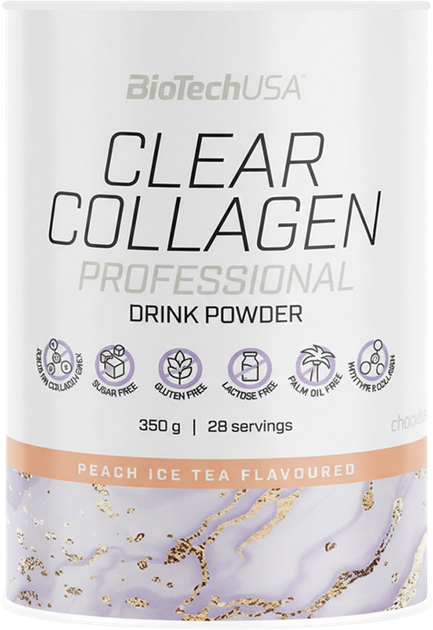 Для суглобів та зв'язок BiotechUSA Clear Collagen Professional Peach ice tea 350 г