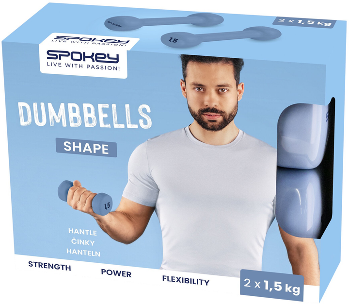 Набір гантелей Spokey Shape 2 x 1.5 кг (5905339419644) - зображення 6
