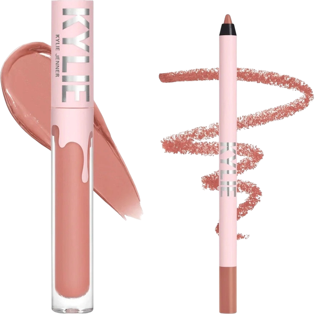 Набір для губ Kylie Cosmetics Matte Lip Kit рідка матова помада 3 мл + контур для губ 354 Until Further Notice (4064941095613) - зображення 3