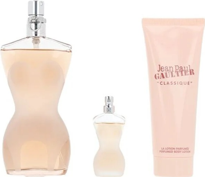 Набір для жінок Jean Paul Gaultier Classique Туалетна вода 100 мл + Лосьйон для тіла 75 мл + Мініатюра Туалетна вода 6 мл (8435415112918) - зображення 2