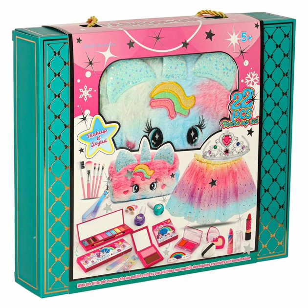 Zestaw kosmetyków KIK do makijażu lakiery kosmetyczka spódniczka 22 elementy KX3050 (5903039767577) - obraz 1