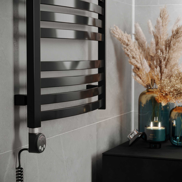 Сушарка для рушників електрична Terma D01 Чорна (WLLD1071060 K9P5E8MEGU) - зображення 2