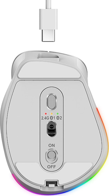 Mysz Genius Ergo 9000S Pro Wireless/Bluetooth Silver (31030039402) - obraz 8