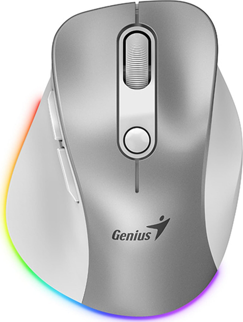 Mysz Genius Ergo 9000S Pro Wireless/Bluetooth Silver (31030039402) - obraz 1