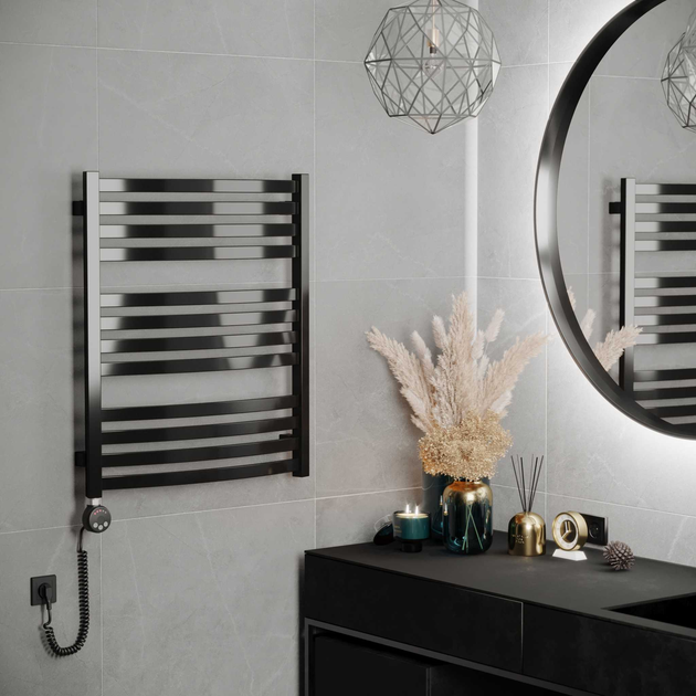 Suszarka elektryczna na ręczniki Terma D01 Czarna (WLLD01071060 K743) - obraz 3