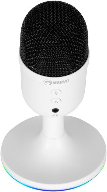 Mikrofon Marvo MIC-06 RGB USB White (MIC-06 WH) - obraz 3