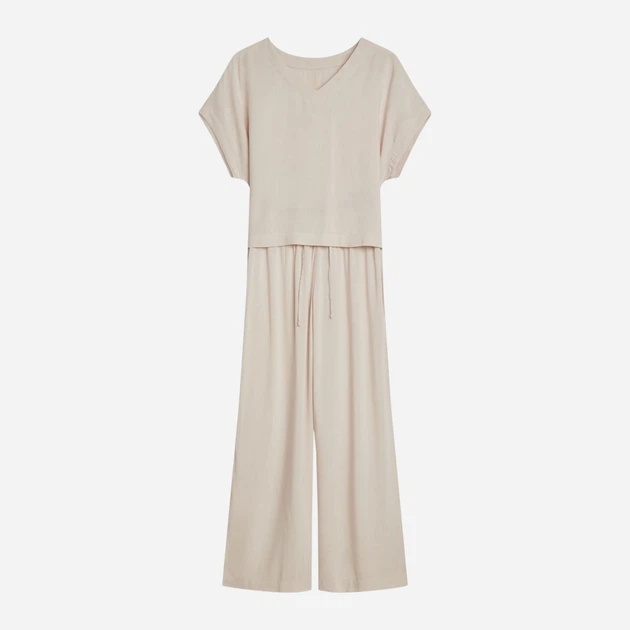 Піжама (футболка + штани) жіноча Esotiq Corenso 43825-12X XL Бежева (5903972695630) - зображення 5