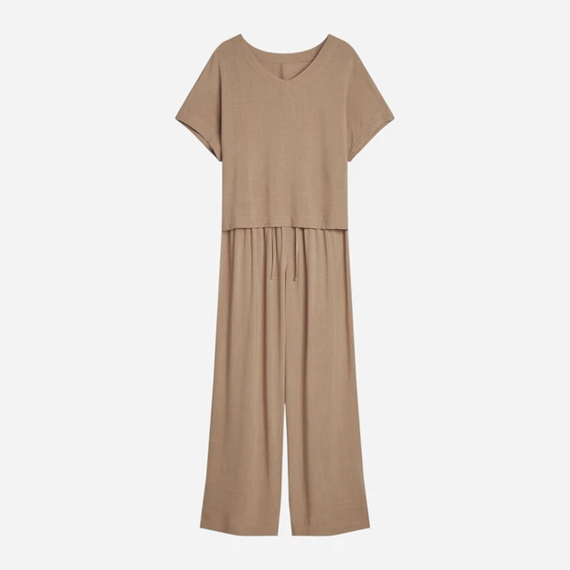 Піжама (футболка + штани) жіноча Esotiq Corenso 43825-84X M Пісочна (5903972695531) - зображення 5