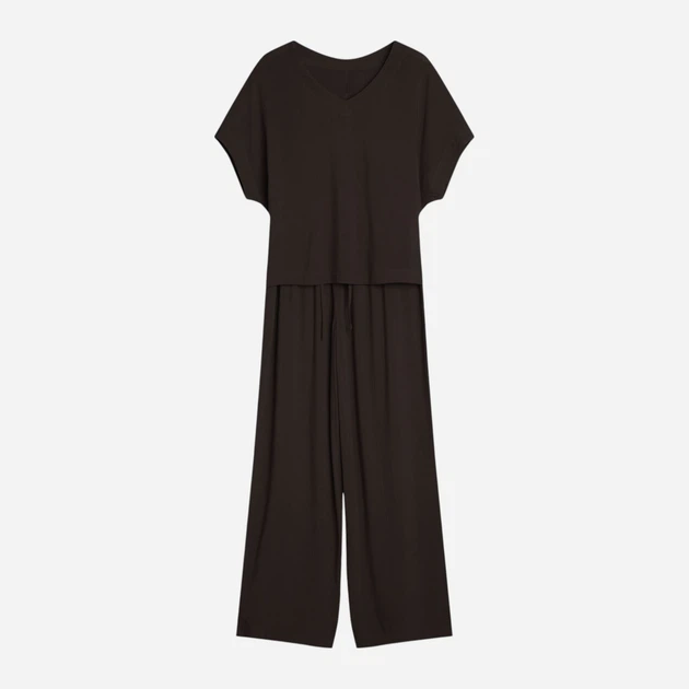 Піжама (футболка + штани) жіноча Esotiq Corenso 43825-89X M Коричнева (5903972695456) - зображення 5