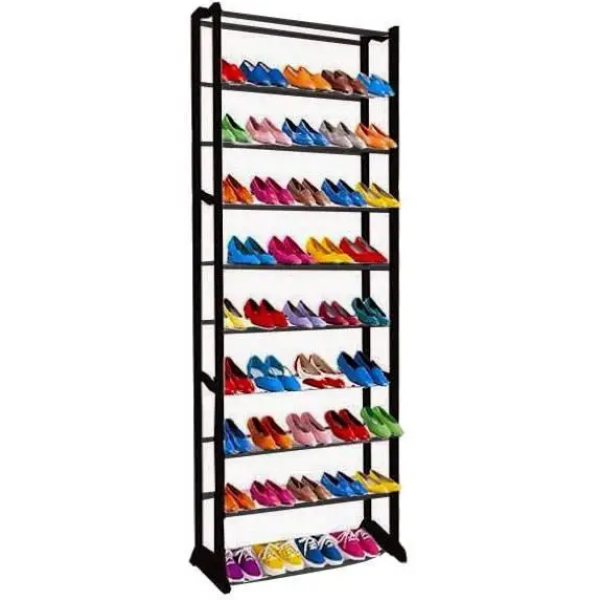 Полиця для взуття на 30 пар Amazing Shoe Rack чорна - Фото 4 Полиця для взуття на 30 пар Amazing Shoe Rack чорна - зображення 4