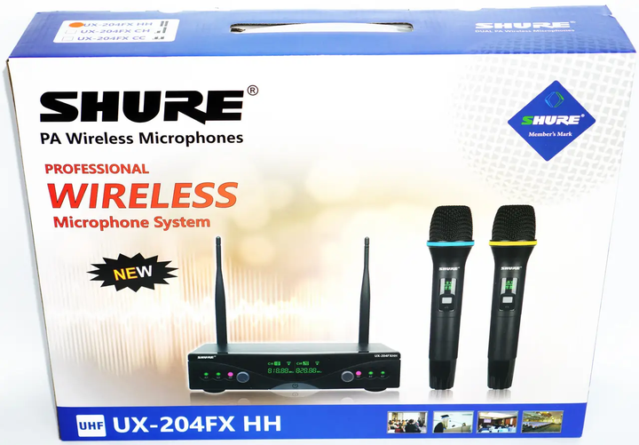 Радіосистема база 2 радіомікрофони Shure UX-204FX NN - изображение 8