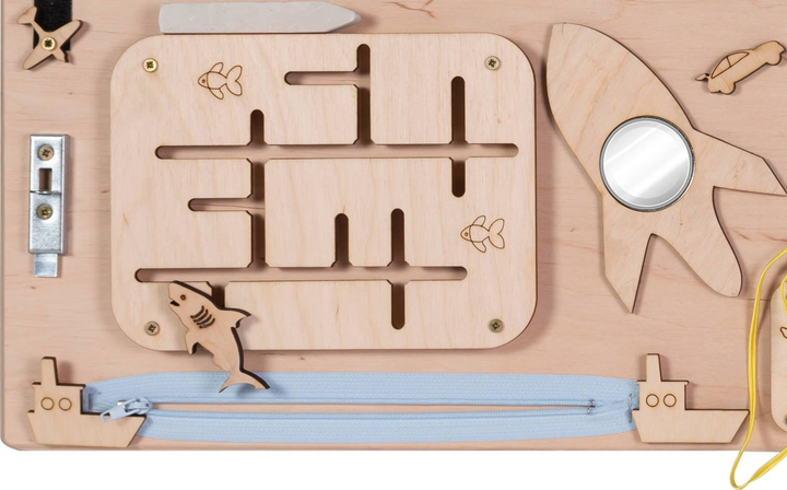 Сенсорно-маніпуляційна дошка Ikonka дерев'яна 75 x 50 см (5901549533880) - зображення 5