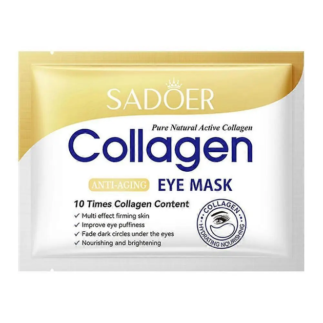 Упаковка антивозрастных гидрогелевых патчей под глаза Sadoer Collagen Anti-Aging Eye Mask 7.5 г х 10 шт (6975239996131) - изображение 2