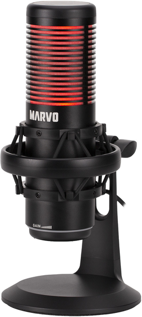 Mikrofon Marvo Blast 60 RGB USB Type-C Black (MIC-07 BK) - obraz 2