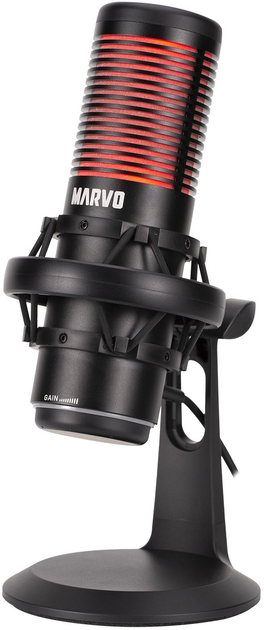 Mikrofon Marvo Blast 60 RGB USB Type-C Black (MIC-07 BK) - obraz 4