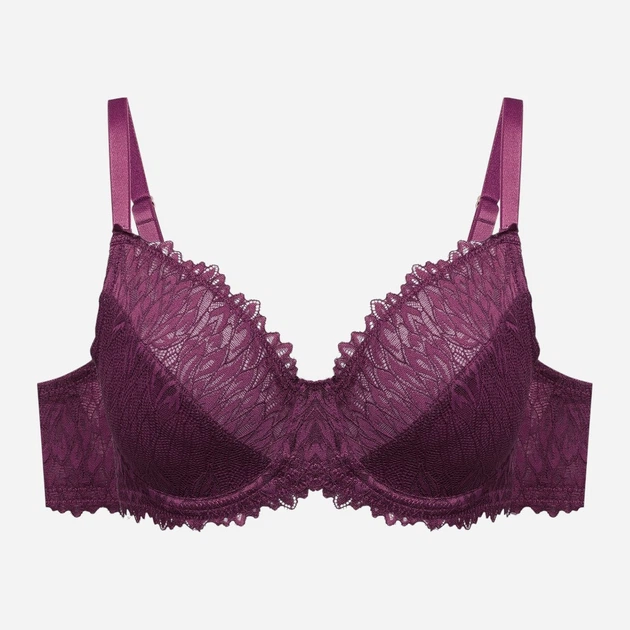 Бюстгальтер з кісточками мереживний Esotiq Ofiel 44216-93X 90D Бордовий (5903972701546) - зображення 5